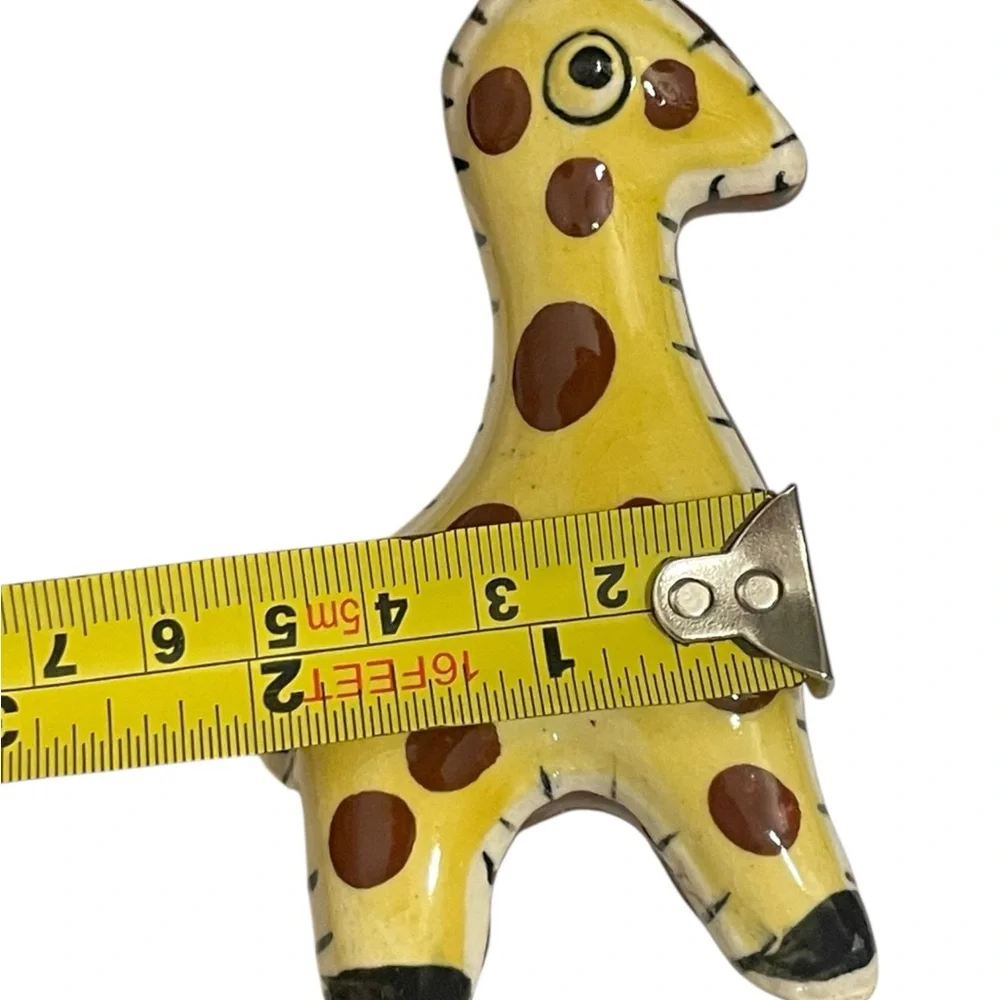 Vintage Hand-Painted Ceramic Giraffe Salt & Pepper Shakers Set Made In Japan
